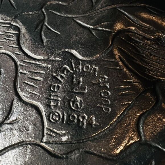 The Haldon Group 1984 Metal Aluminum Rabbit Bunny Oval Platter Cabbage Vintage - Picture 7 of 9